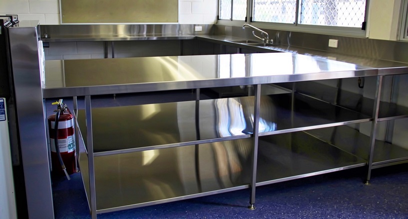 Stainless steel fabrication done for Kitchen